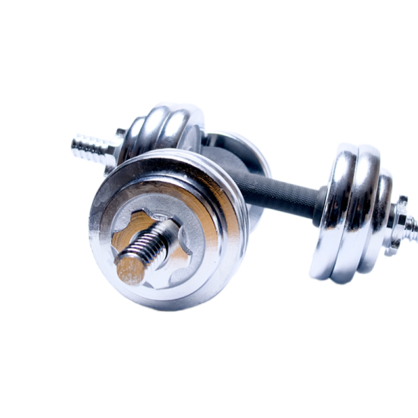 Набор гантелей хромированных AMETIST в чемодане 15 кг