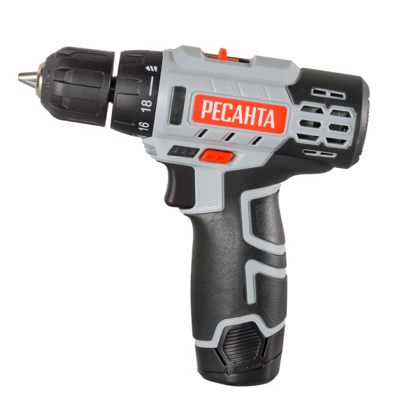 Дрель-шуруповерт аккумуляторная ДА-12-2ЛК Ресанта