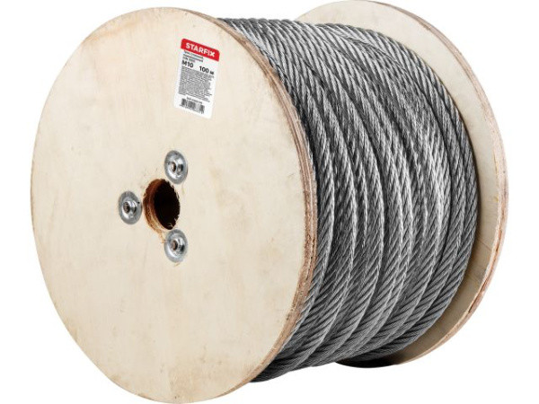 10 мм Трос стальной оцинк. DIN 3055 (бухта 100 м)