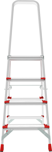 Стремянка профессиональная алюминиевая 4 ступени площадка 350х260 мм NV3137 Новая высота 3137104