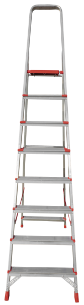 Стремянка профессиональная алюминиевая 8 ступеней 80/130 мм NV3112 Новая высота 3112108