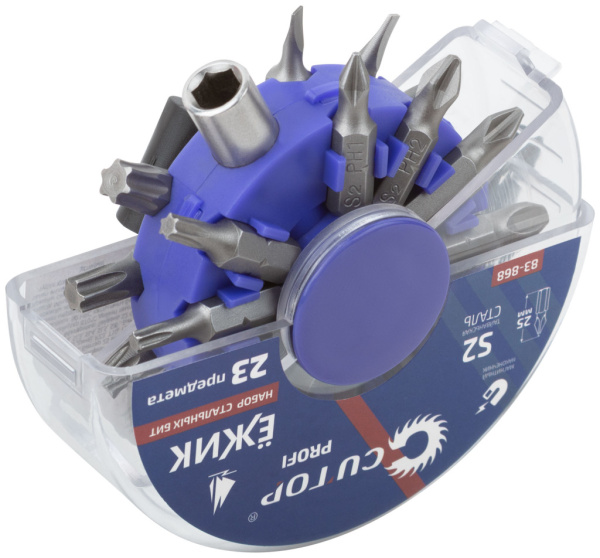 Набор бит в боксе "Ёжик" 23 предмета Cutop Profi 83-868