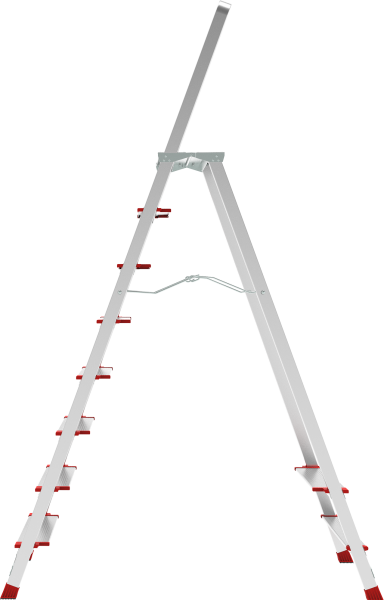 Стремянка профессиональная алюминиевая 8 ступеней площадка 350х260 мм NV3137 Новая высота 3137108