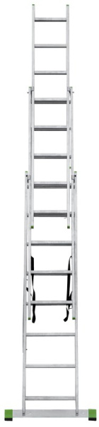 Лестница алюминиевая трехсекционная 3х8 ступеней NV223 Новая высота 2230308
