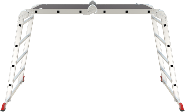 Лестница-трансформер профессиональная 2x3+2x4 ступеней с помостом ширина 650 мм NV3332 Новая высота 3332234