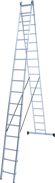 Лестница алюминиевая двухсекционная 2x17 ступеней NV1220 Новая высота 1220217