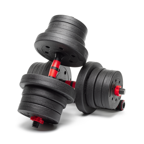 Набор композитных гантелей AMETIST 24 кг с соединительным грифом