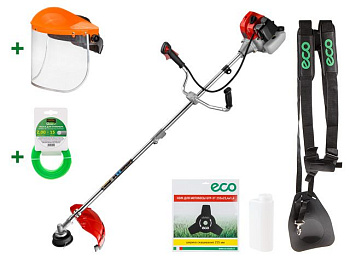 Мотокоса ECO GTP-145S Сomfort с разб. штангой + Щиток защ + Леска ф2ммх15м кругл