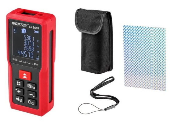 Дальномер лазерный WORTEX LR 8001 в кор., 0.05 - 80 м, +/- 2 мм/м