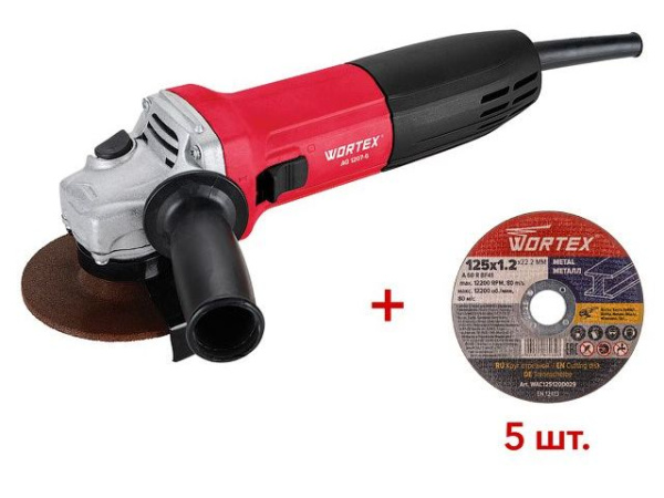Одноручная углошлифмашина WORTEX AG 1207-6 в кор. 
