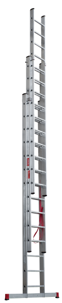 Лестница профессиональная алюминиевая 3х14 ступеней трёхсекционная NV3231 Новая высота 3231314
