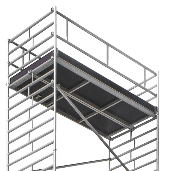 Вышка-тура сварная высота до помоста 12,5 м площадка 1,5х3,0 м с траверсой NV74612 Новая высота 7461214