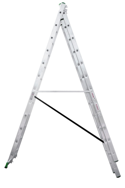 Лестница алюминиевая трехсекционная 3х12 ступеней NV223 Новая высота 2230312