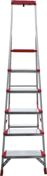 Стремянка профессиональная алюминиевая 6 ступеней 130 мм органайзер NV3118 Новая высота 3118106