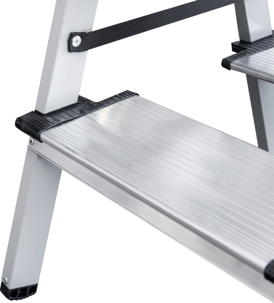 Стремянка алюминий-сталь 2x5 ступеней 130 мм с площадкой 260 мм NV1147 Новая высота 1147205