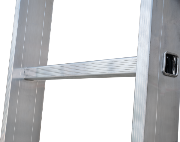 Лестница индустриальная односекционная 19 ступеней с зацепами и поручнями NV5216 Новая высота 5216119