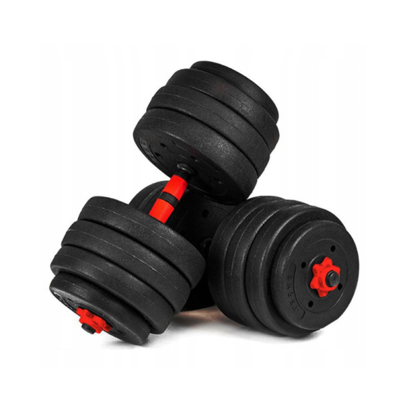 Набор композитных гантелей AMETIST 40 кг с соединительным грифом