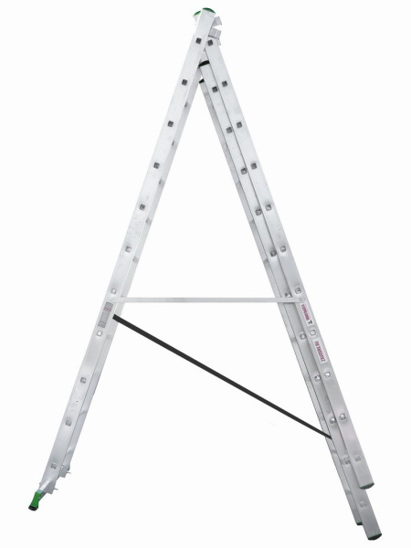 Лестница алюминиевая трехсекционная 3х11 ступеней NV223 Новая высота 2230311