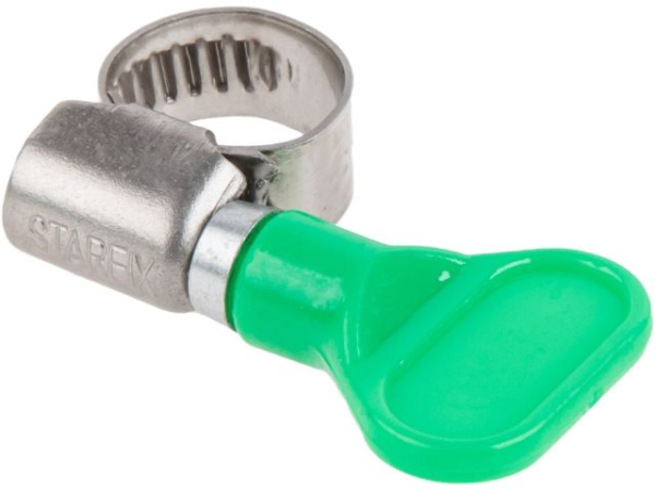 8-12 мм Хомут червячный с ключом бабочка нерж.сталь W2 (20 шт.)