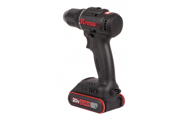 Аккумуляторный шуруповерт бесщеточный  KRESS KU212.1, 20В, 50Нм, 2Ач х 2, ЗУ 2А, сумка