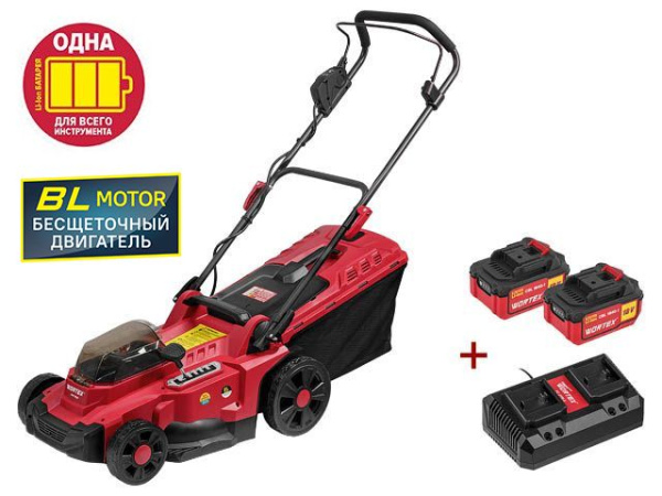 Газонокосилка аккумуляторная WORTEX CLM 3836 с акб и зу ALL1 МЕГА АКЦИЯ 