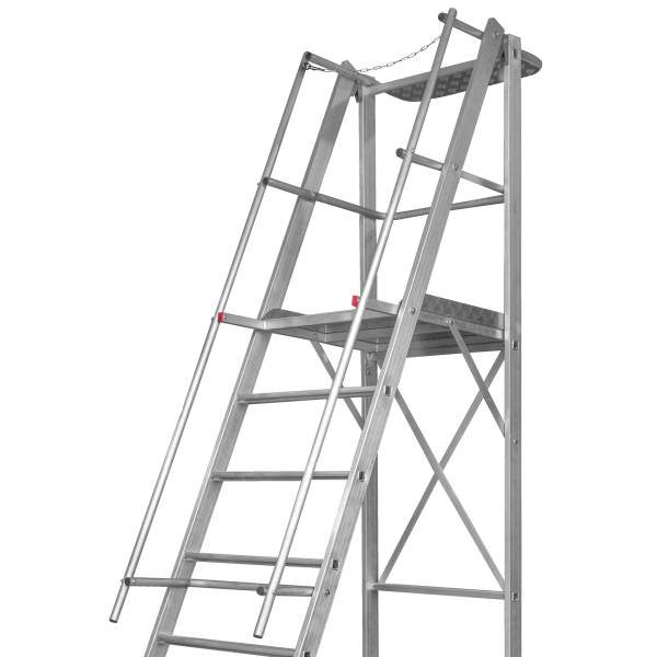 Индустриальная передвижная складная лестница-стремянка с платформой 6 ступеней NV5540 Новая высота 5540106
