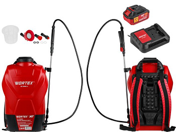 Аккумуляторный опрыскиватель WORTEX KS 1640 Li в кор. ALL1 XLT SET 18В, 16 л, 4 Ач 
