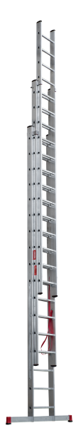 Лестница профессиональная алюминиевая 3х17 ступеней трёхсекционная NV3231 Новая высота 3231317
