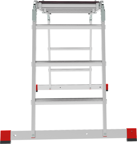 Лестница-трансформер профессиональная 4x3 ступеней 80 мм с помостом ширина 500 мм NV3334 Новая высота 3334403