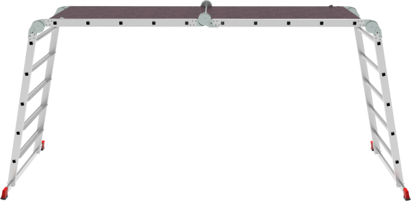 Лестница-трансформер профессиональная 4x5 развальцованных ступеней с помостом ширина 800 мм NV3336 Новая высота 3336405