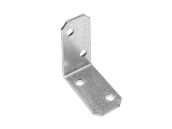 20х40х40 мм Уголок крепежный равносторонний KUR белый цинк (50 шт.)