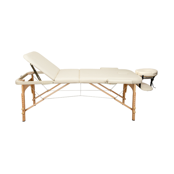 Массажный стол Atlas Sport 70 см складной 3-с деревянный (бежевый)