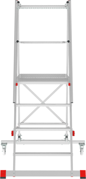Индустриальная передвижная складная лестница-стремянка с платформой 4 ступени NV5540 Новая высота 5540104