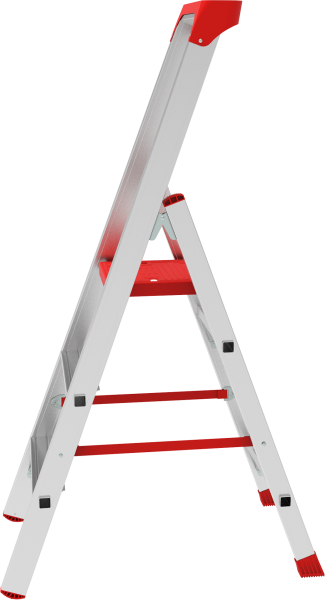 Стремянка индустриальная алюминиевая 3 развальцованные ступени органайзер NV5115 Новая высота 5115103