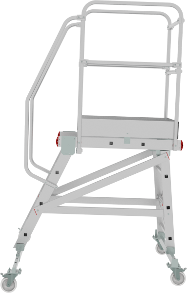 Индустриальная передвижная лестница-подмости 4 ступени с платформой и ограждением NV5510 Новая высота 5510104
