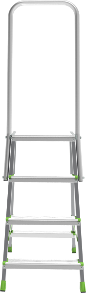 Стремянка алюминий-сталь 4 ступени c дугой безопасности 800 мм NV2136 Новая высота 2136104