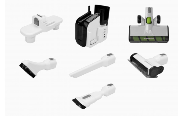 Пылесос аккумуляторный вертикальный Greenworks GD24SVK4D White 24В (в комплекте АКБ 4А/ч + ЗУ)