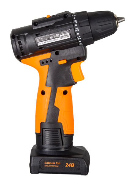 Дрель-шуруповерт аккумуляторная ДА-24Л-2К/Б (2,0 А/ч) (бесщеточный двигатель) Вихрь