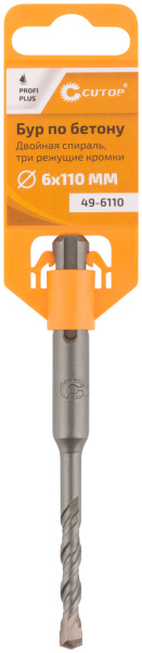 6x50/110 мм Бур по бетону SDS-plus Cutop Profi Plus 49-6110