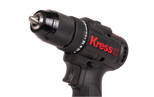 Аккумуляторный шуруповерт бесщеточный  KRESS KU212.1, 20В, 50Нм, 2Ач х 2, ЗУ 2А, сумка