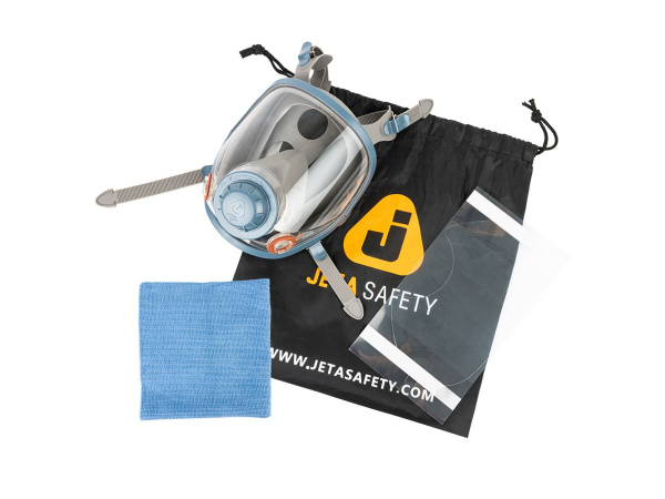 Маска полнолицевая без фильтра 6950 Jeta Safety с покрытием линзы ChemShield, р-р М (в комплекте салфетка из микрофибры, р-р М, не требует защитной пл