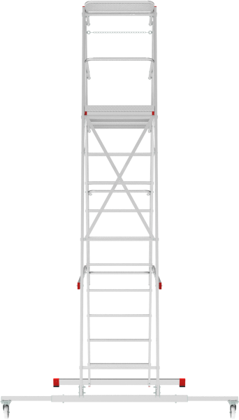 Индустриальная передвижная складная лестница-стремянка с платформой 10 ступеней NV5540 Новая высота 5540110
