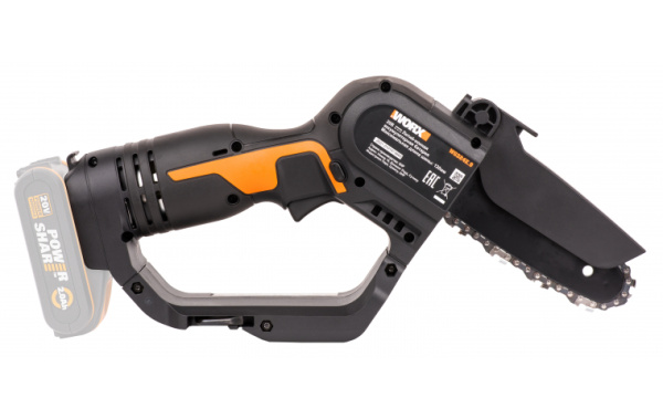 Мини-пила цепная аккумуляторная WORX WG324E.9, 20В, 12см, без АКБ и ЗУ