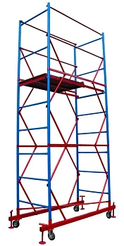 Вышка-тура ВСП стальная 1+2 высота до помоста 2,6 м площадка 1,0x2 м