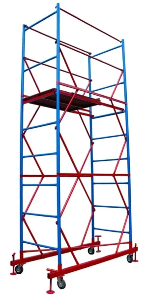 Вышка-тура ВСП стальная 1+2 высота до помоста 2,6 м площадка 1,0x2 м