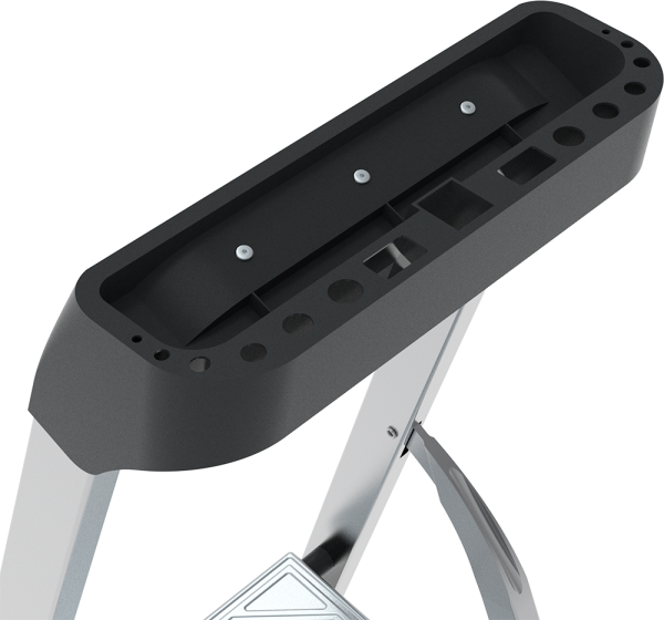 Стремянка алюминий-сталь 3 ступени органайзер NV1135 Новая высота 1135103