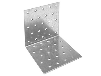 100х100х100 мм Уголок крепежный равносторонний KUR белый цинк (10 шт.)