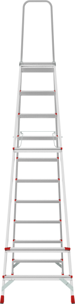 Стремянка профессиональная алюминиевая 11 ступеней с большой площадкой NV3130 Новая высота 3130111