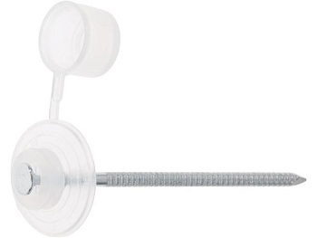 2,8x70 мм Гвоздь кровельный с пласт. шляпкой бесцветный для ондулина (100 шт.)