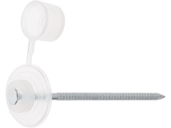 2,8x70 мм Гвоздь кровельный с пласт. шляпкой бесцветный для ондулина (100 шт.)